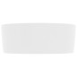 vidaXL Lavabo de lujo redondo cerámica blanco mate 40x15 cm 