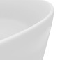 vidaXL Lavabo de lujo redondo cerámica blanco mate 40x15 cm 