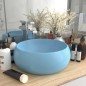 vidaXL Lavabo de lujo redondo cerámica azul claro mate 40x15 cm vidaXL Lavabo de lujo redondo cerámica azul claro mate 40x15 cm