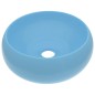 vidaXL Lavabo de lujo redondo cerámica azul claro mate 40x15 cm vidaXL Lavabo de lujo redondo cerámica azul claro mate 40x15 cm