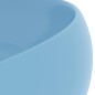 vidaXL Lavabo de lujo redondo cerámica azul claro mate 40x15 cm vidaXL Lavabo de lujo redondo cerámica azul claro mate 40x15 cm