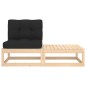 vidaXL Muebles de jardín 2 piezas con cojines madera maciza de pino vidaXL Muebles de jardín 2 piezas con cojines madera maciza de pino