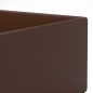 vidaXL Lavabo con rebosadero cerámica marrón oscuro vidaXL Lavabo con rebosadero cerámica marrón oscuro