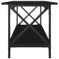 vidaXL Mesa de centro madera contrachapada y hierro negro 100x45x45 cm vidaXL Mesa de centro madera contrachapada y hierro negro 100x45x45 cm