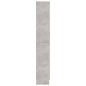 vidaXL Vitrina de madera de ingeniería gris hormigón 82,5x30,5x185,5cm vidaXL Vitrina de madera de ingeniería gris hormigón 82,5x30,5x185,5cm