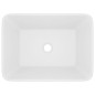 vidaXL Lavabo de lujo de cerámica blanco mate 41x30x12 cm vidaXL Lavabo de lujo de cerámica blanco mate 41x30x12 cm