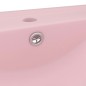 vidaXL Lavabo de lujo con grifo cerámica 60x46 cm rosa mate vidaXL Lavabo de lujo con grifo cerámica 60x46 cm rosa mate
