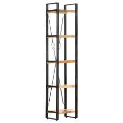vidaXL Estantería de 5 niveles madera maciza mango 40x30x180 cm