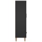 vidaXL Aparador de madera de ingeniería negro 70x31x115 cm
