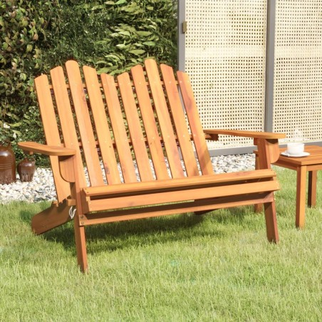 vidaXL Banco de jardín Adirondack madera maciza acacia 126 cm
