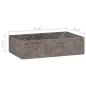 vidaXL Lavabo de mármol gris con brillo 45x30x12 cm vidaXL Lavabo de mármol gris con brillo 45x30x12 cm