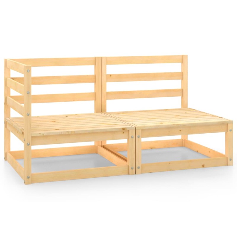 vidaXL Juego de muebles de jardín 2 piezas madera maciza de pino vidaXL Juego de muebles de jardín 2 piezas madera maciza de pino