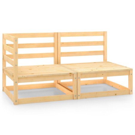 vidaXL Juego de muebles de jardín 2 piezas madera maciza de pino