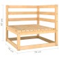 vidaXL Juego de muebles de jardín 2 piezas madera maciza de pino vidaXL Juego de muebles de jardín 2 piezas madera maciza de pino