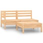 vidaXL Juego de muebles de jardín 3 piezas madera maciza de pino vidaXL Juego de muebles de jardín 3 piezas madera maciza de pino