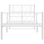 vidaXL Estructura cama metal con cabecero y pie cama blanca 90x200 cm vidaXL Estructura cama metal con cabecero y pie cama blanca 90x200 cm