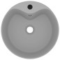 vidaXL Lavabo lujoso con rebosadero cerámica gris claro mate 36x13 cm vidaXL Lavabo lujoso con rebosadero cerámica gris claro mate 36x13 cm