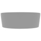 vidaXL Lavabo lujoso con rebosadero cerámica gris claro mate 36x13 cm vidaXL Lavabo lujoso con rebosadero cerámica gris claro mate 36x13 cm