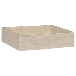 vidaXL Lavabo crema mármol 40x40x10 cm