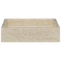 vidaXL Lavabo crema mármol 40x40x10 cm vidaXL Lavabo crema mármol 40x40x10 cm
