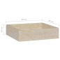vidaXL Lavabo crema mármol 40x40x10 cm vidaXL Lavabo crema mármol 40x40x10 cm
