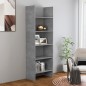vidaXL Estantería de madera contrachapada gris hormigón 60x35x180 cm vidaXL Estantería de madera contrachapada gris hormigón 60x35x180 cm