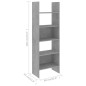 vidaXL Estantería de madera contrachapada gris hormigón 60x35x180 cm vidaXL Estantería de madera contrachapada gris hormigón 60x35x180 cm