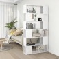 vidaXL Estantería divisor de espacios blanco brillo 100x24x188 cm vidaXL Estantería divisor de espacios blanco brillo 100x24x188 cm