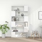 vidaXL Estantería divisor de espacios blanco brillo 100x24x188 cm vidaXL Estantería divisor de espacios blanco brillo 100x24x188 cm