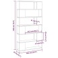 vidaXL Estantería divisor de espacios blanco brillo 100x24x188 cm vidaXL Estantería divisor de espacios blanco brillo 100x24x188 cm