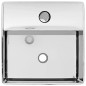 vidaXL Lavabo con orificio para grifo 38x30x11,5 cm cerámica plateado