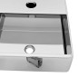 vidaXL Lavabo con orificio para grifo 38x30x11,5 cm cerámica plateado