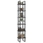 vidaXL Estantería de 6 niveles madera contrachapada gris 40x30x210 cm