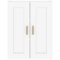 vidaXL Armario pared madera contrachapada blanco brillo 69,5x32,5x90cm