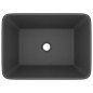 vidaXL Lavabo de lujo cerámica gris oscuro mate 41x30x12 cm vidaXL Lavabo de lujo cerámica gris oscuro mate 41x30x12 cm