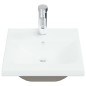 vidaXL Lavabo empotrado con grifo cerámica blanco 42x39x18 cm vidaXL Lavabo empotrado con grifo cerámica blanco 42x39x18 cm