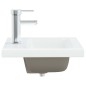 vidaXL Lavabo empotrado con grifo cerámica blanco 42x39x18 cm vidaXL Lavabo empotrado con grifo cerámica blanco 42x39x18 cm