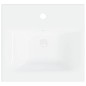 vidaXL Lavabo empotrado con grifo cerámica blanco 42x39x18 cm vidaXL Lavabo empotrado con grifo cerámica blanco 42x39x18 cm