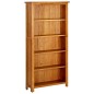 vidaXL Estantería de 5 niveles de madera maciza de roble 70x22x140 cm vidaXL Estantería de 5 niveles de madera maciza de roble 70x22x140 cm