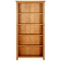 vidaXL Estantería de 5 niveles de madera maciza de roble 70x22x140 cm vidaXL Estantería de 5 niveles de madera maciza de roble 70x22x140 cm
