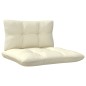 vidaXL Muebles de jardín 3 piezas madera maciza pino con cojines crema vidaXL Muebles de jardín 3 piezas madera maciza pino con cojines crema