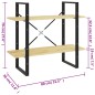 vidaXL Estantería de 2 niveles madera maciza de pino 80x30x70 cm vidaXL Estantería de 2 niveles madera maciza de pino 80x30x70 cm