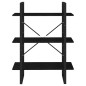 vidaXL Estantería 3 niveles madera maciza de pino negro 80x30x105 cm vidaXL Estantería 3 niveles madera maciza de pino negro 80x30x105 cm