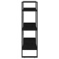 vidaXL Estantería 3 niveles madera maciza de pino negro 80x30x105 cm vidaXL Estantería 3 niveles madera maciza de pino negro 80x30x105 cm