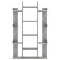 vidaXL Librería de madera contrachapada gris hormigón 86x25,5x140 cm