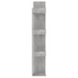 vidaXL Librería de madera contrachapada gris hormigón 86x25,5x140 cm