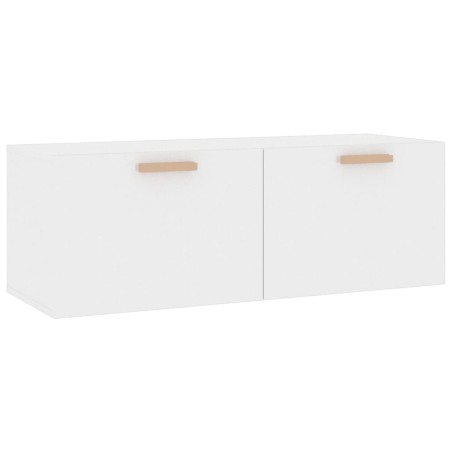 vidaXL Armario pared madera contrachapada blanco brillo 100x36,5x35 cm