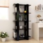vidaXL Estantería/divisor madera ingeniería negro 80x30x160 cm