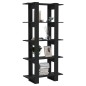 vidaXL Estantería/divisor madera ingeniería negro 80x30x160 cm