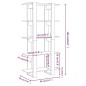 vidaXL Estantería/divisor madera ingeniería negro 80x30x160 cm